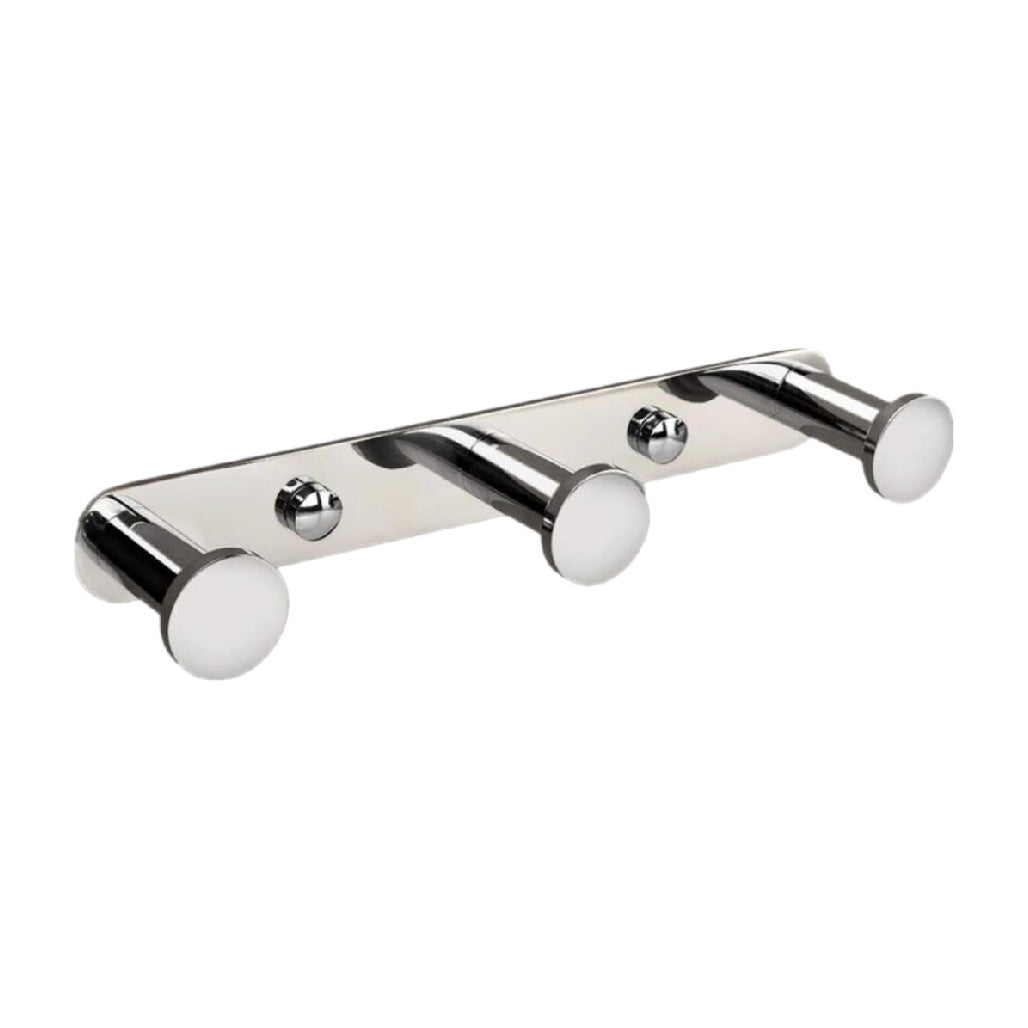 Porte-manteau mural en métal chromé pour vestibule - 25 x 5 x 8