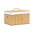 Boîte de rangement en bambou pour la maison avec couvercle - 30 x 20 x 15